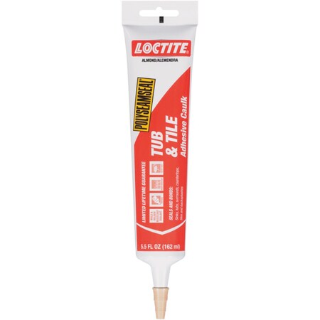Loctite Polyseamseal Almond Acrylic Latex Tub and Tile Adhesive Caulk 5.5 oz 2138418
